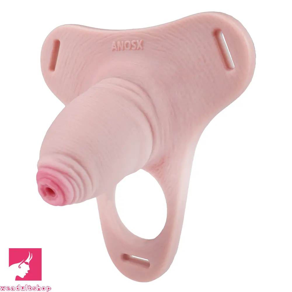3.54in Strap on Chastity Dildo Wearable Realistic Cock Cage For Men Dilator