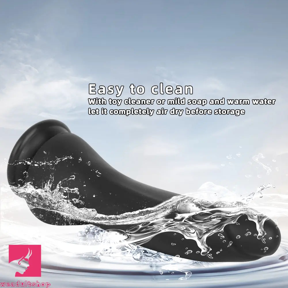 9.44in Manual Thick Upturned Silicone Soft Big Dildo For Anal Vaginal Cock