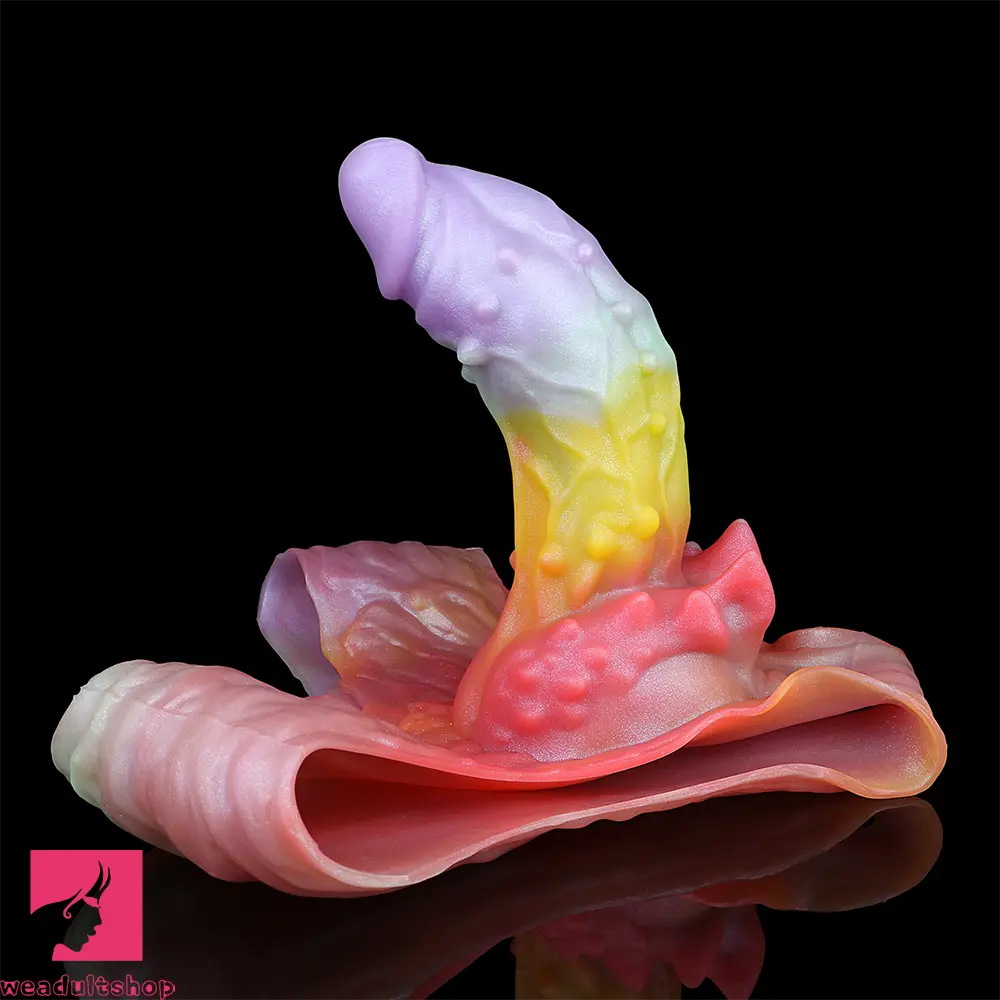 9.37in Spiked Odd Monster Strap on Dildo Silicone Soft Hollow Cock Dildo