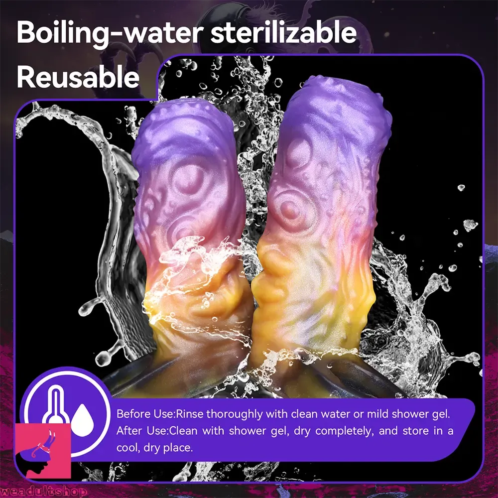 4.84in Grasoth Fantasy Odd Silicone Soft Dildo Sleeve Penis Extender