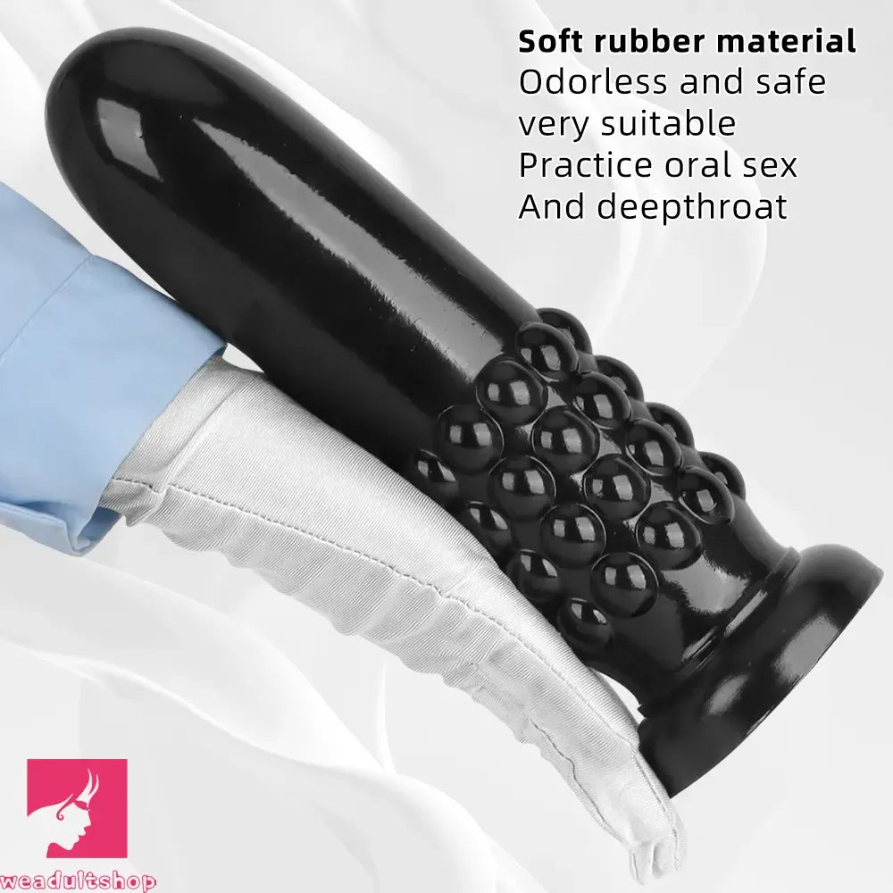 9.84in PVC Spiked Anal Plug Big Black Bold Design Dildo Couples Love Toy