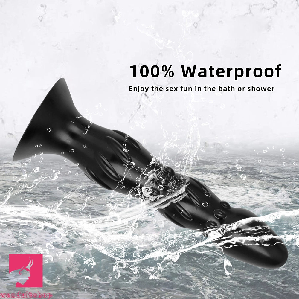 8.07in 11.22in Wearable Anal Beads Practice Dilation Big Black Cock Dildo