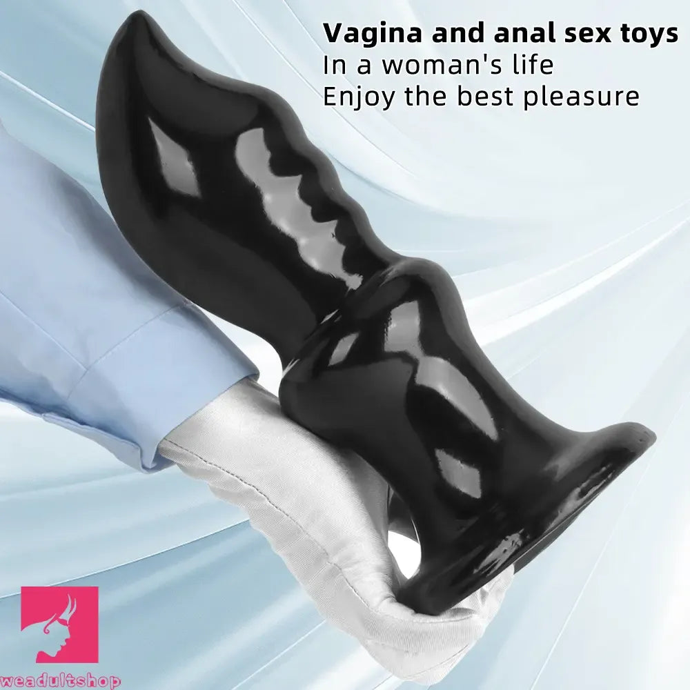 5.7in 8.26in 10.62in Black PVC Sword Large Clit Dilation Training Dildo