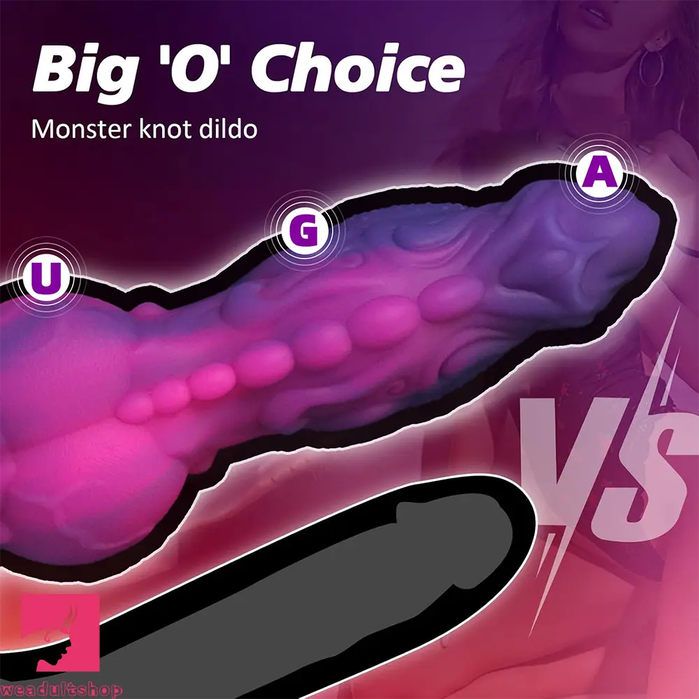 9in Soft Monster Silicone Big Spiked Odd Clit Dildo Prostate Massager