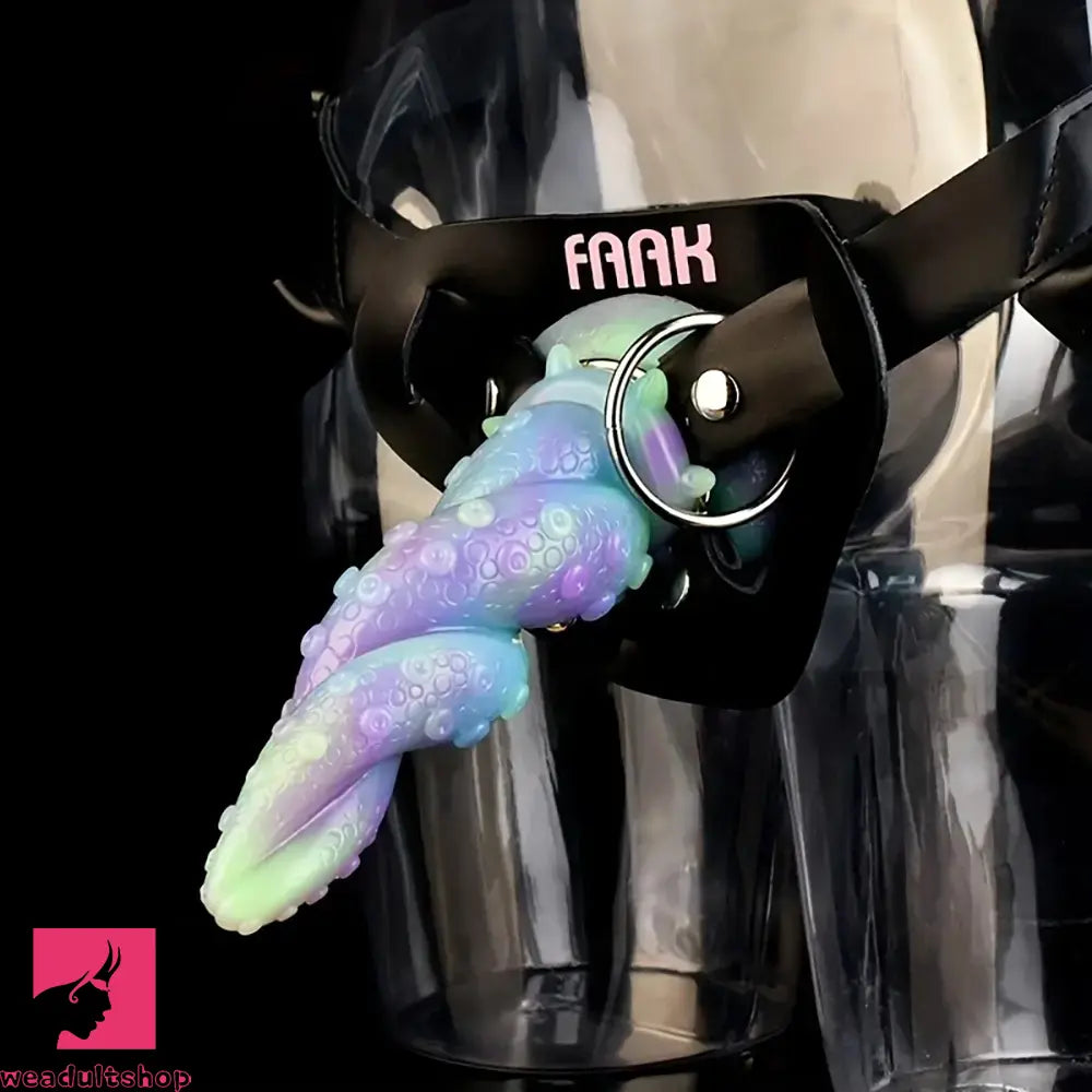 7.48in Octopus Tentacle Monster Soft Silicone Anal Luminous Odd Dildo