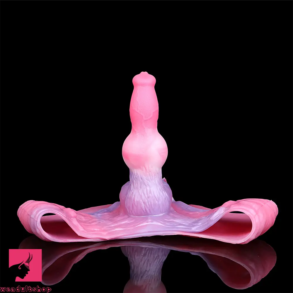8.81in Knot Dog Silicone Monster Strap on Dildo For Couples Sex Orgasm