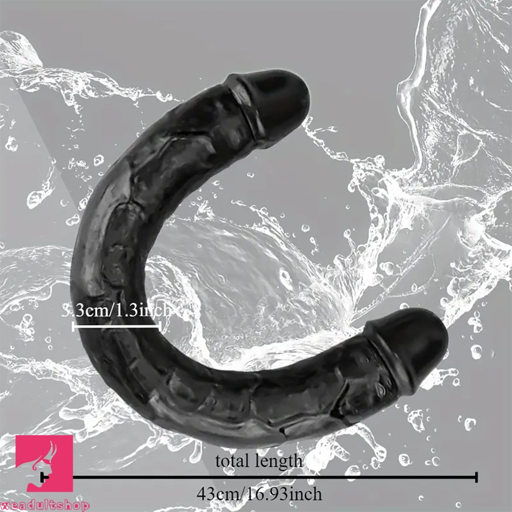 9.25in 12.6in 16.93in Long Double Head Dildo Flexible Realistic Big Dildo