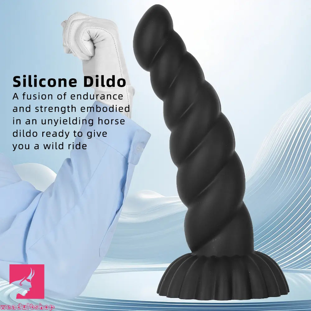 14.76in Silicone Black Extra Large Thick Anal Plug Dildo For Masturbation