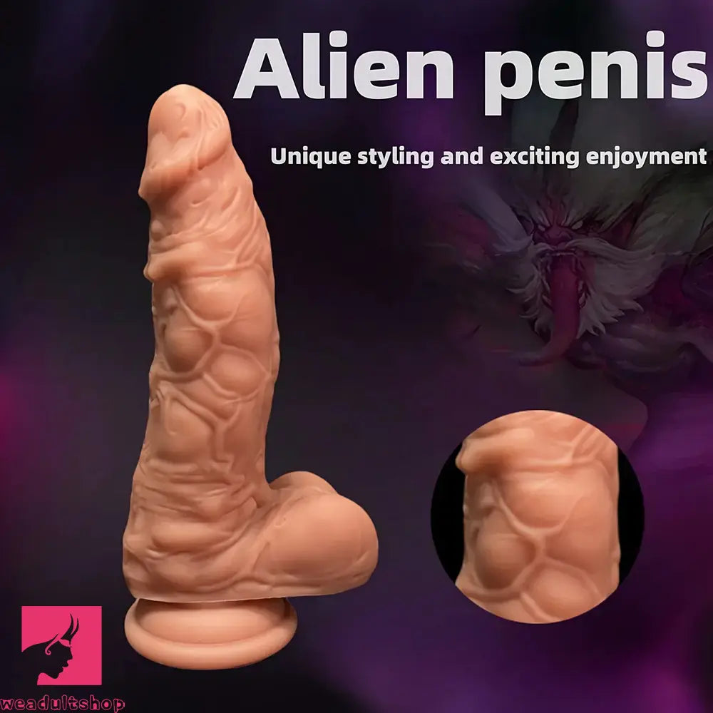 7.48in Realistic Liquid Silicone Beginner Friendly Clit Female Soft Dildo