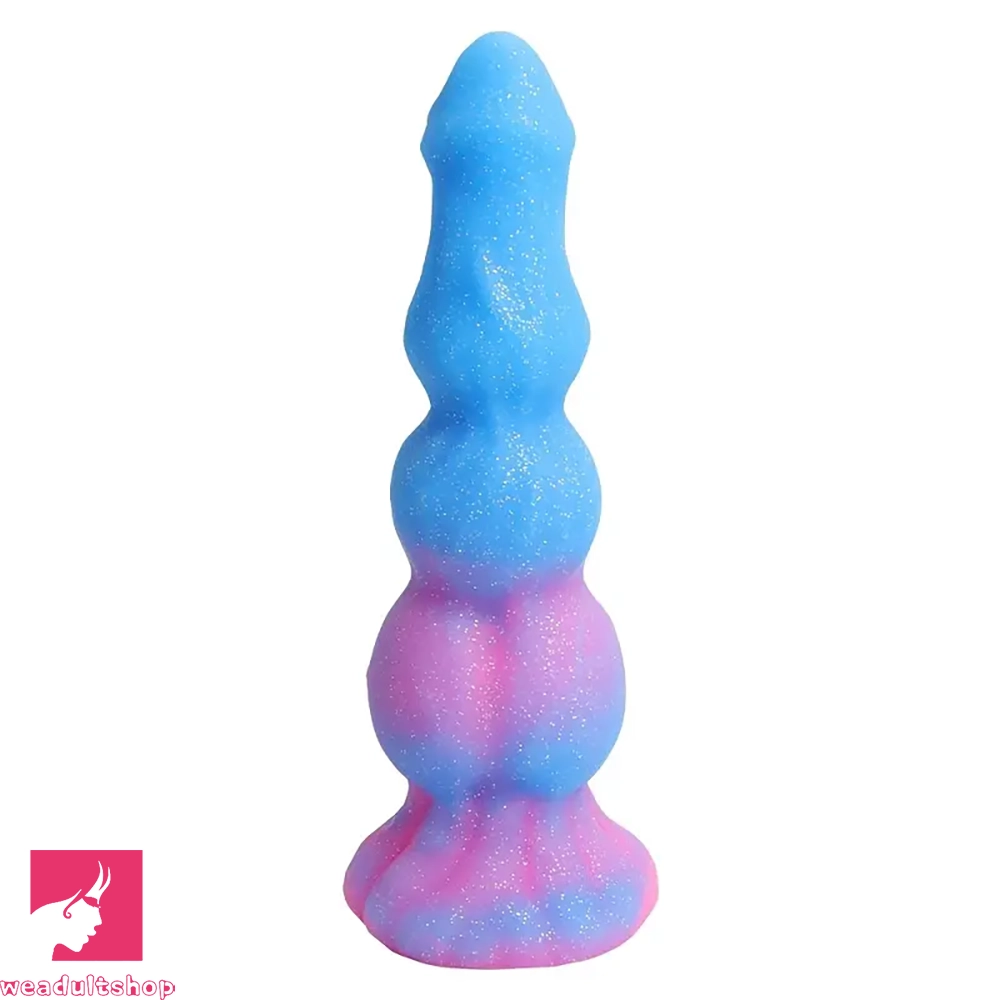 9.44in Starry Night Light Tentacle Anal Plug Cock Silicone Large Dildo