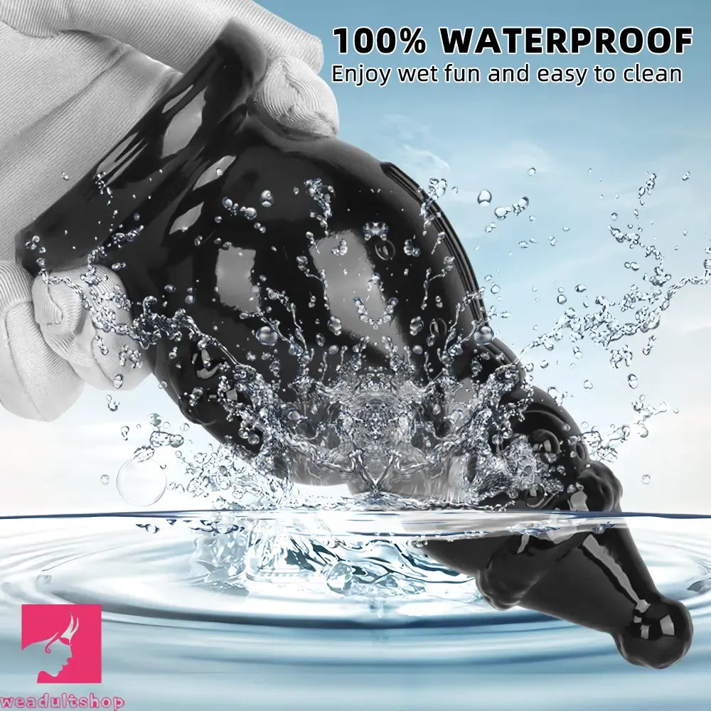 6.3in Snowman PVC Black Fantasy Odd Butt Plug Dildo For Sex Flirting