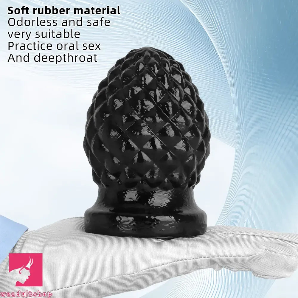 2.95in 4.52in Newbie Black PVC Cock Suction Cup Mini Anal Plug Dildo