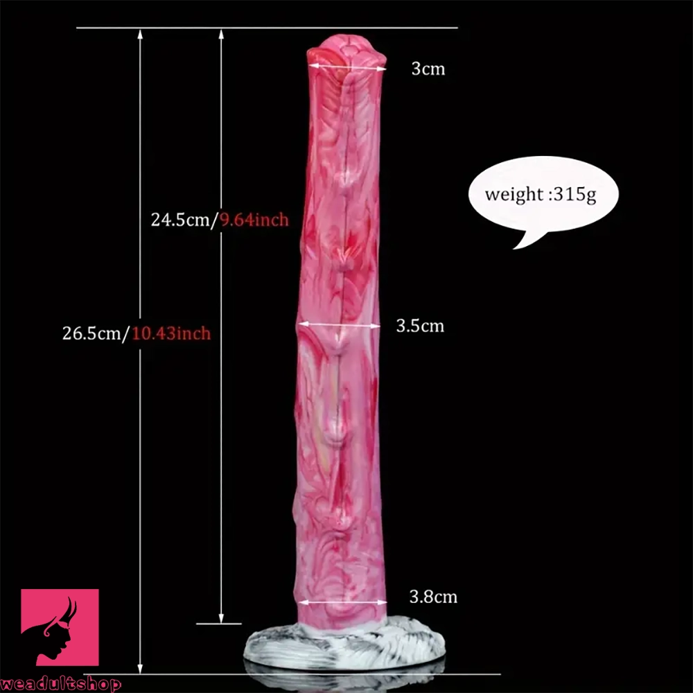 10.43in Realistic Big Horse Monster Dildo Pink Silicone Penis G Spot Toy