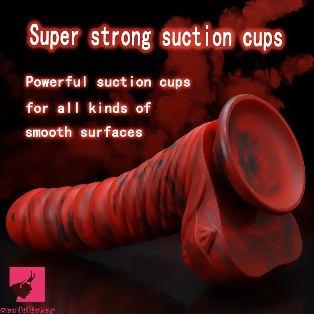 8.66in Real Uncut Silicone Odd Dildo Skin-Like Speckled Odd Big Dildo