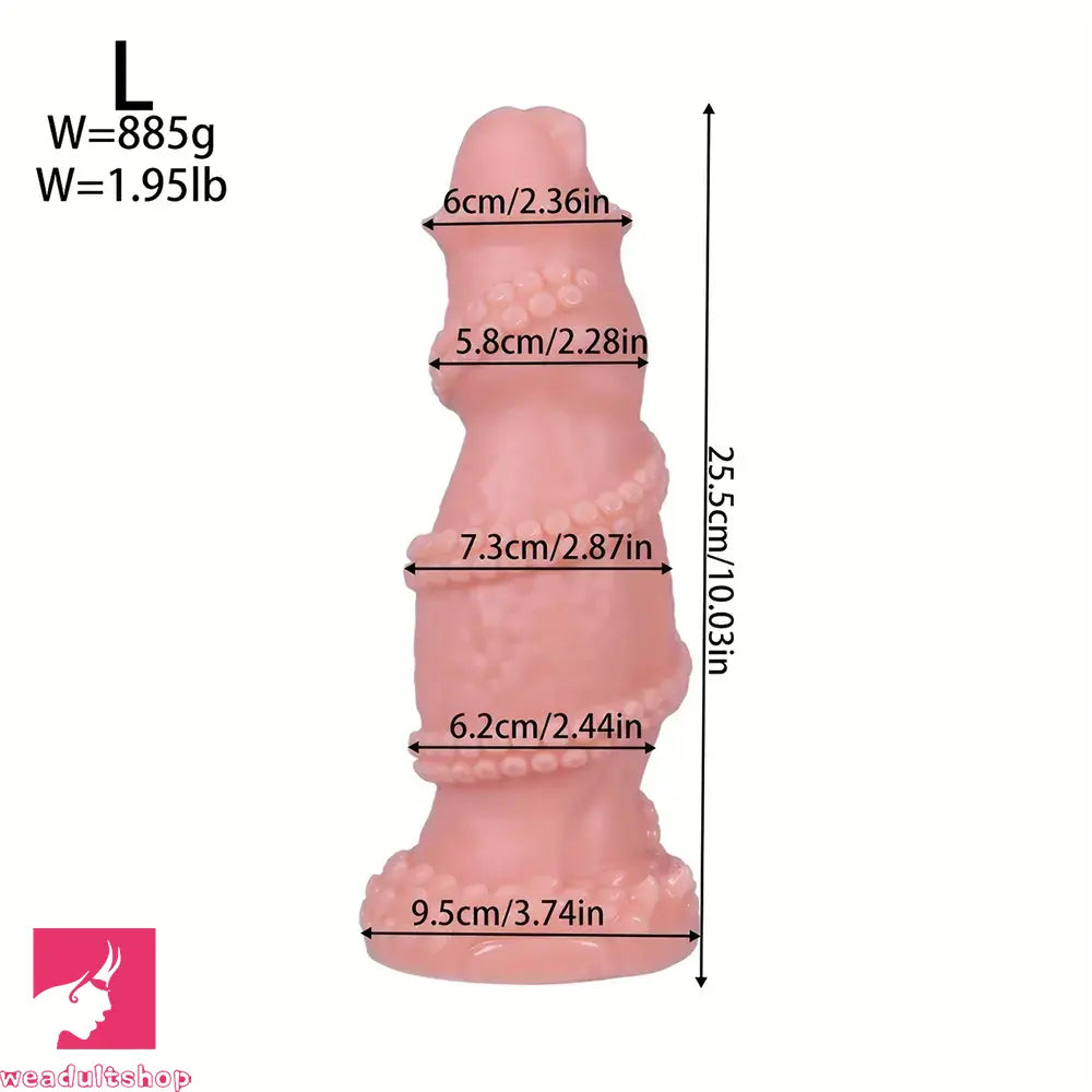 7.08in 8.46in 10.03in 11.81in 13.77in 14.96in Fantasy Big Fat Monster Dildo