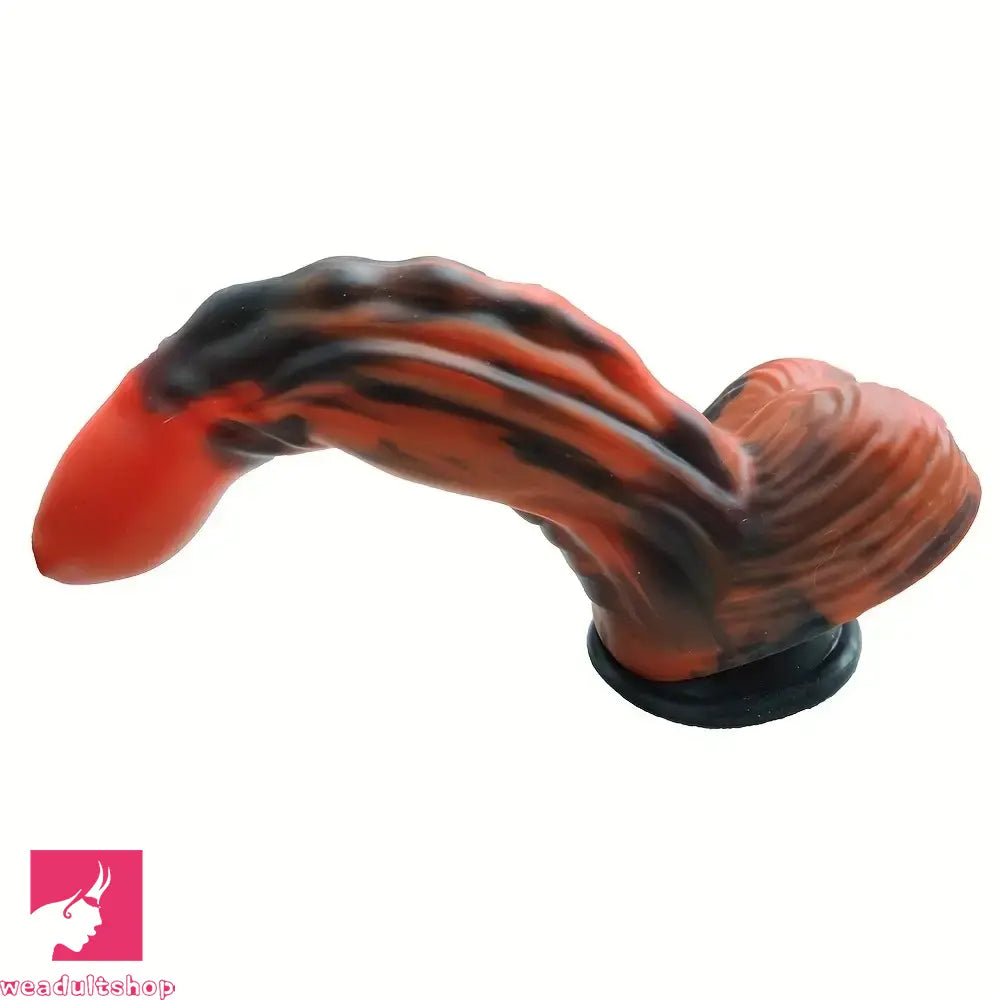 9.25in Monster Eagle Dreamy Black Red Fantasy Thick Silicone Odd Dildo