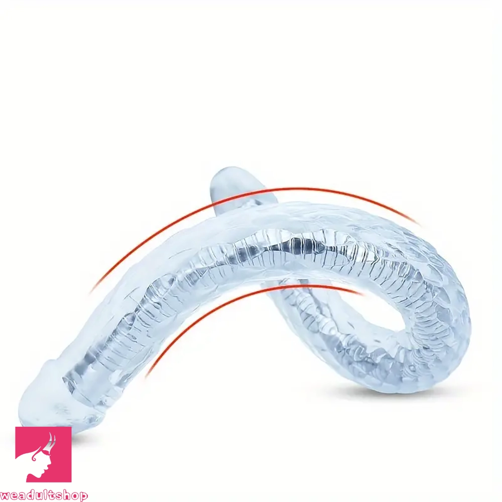 15.5in 22.7in Flexible Double-Headed Long Dildo Manual Pleasure Cock Toy