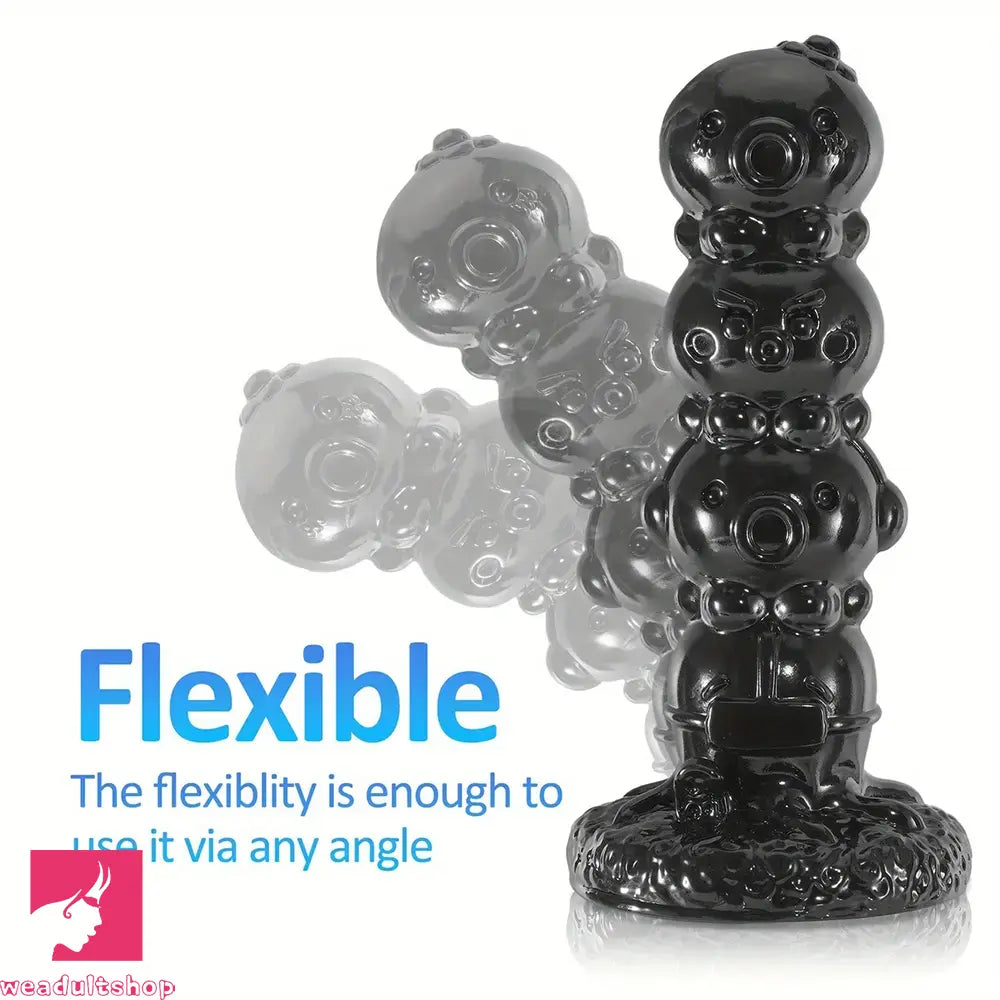 7.08in 9.45in 11.81in PVC Octopus Balls Anal Black Special-shaped Big Dildo