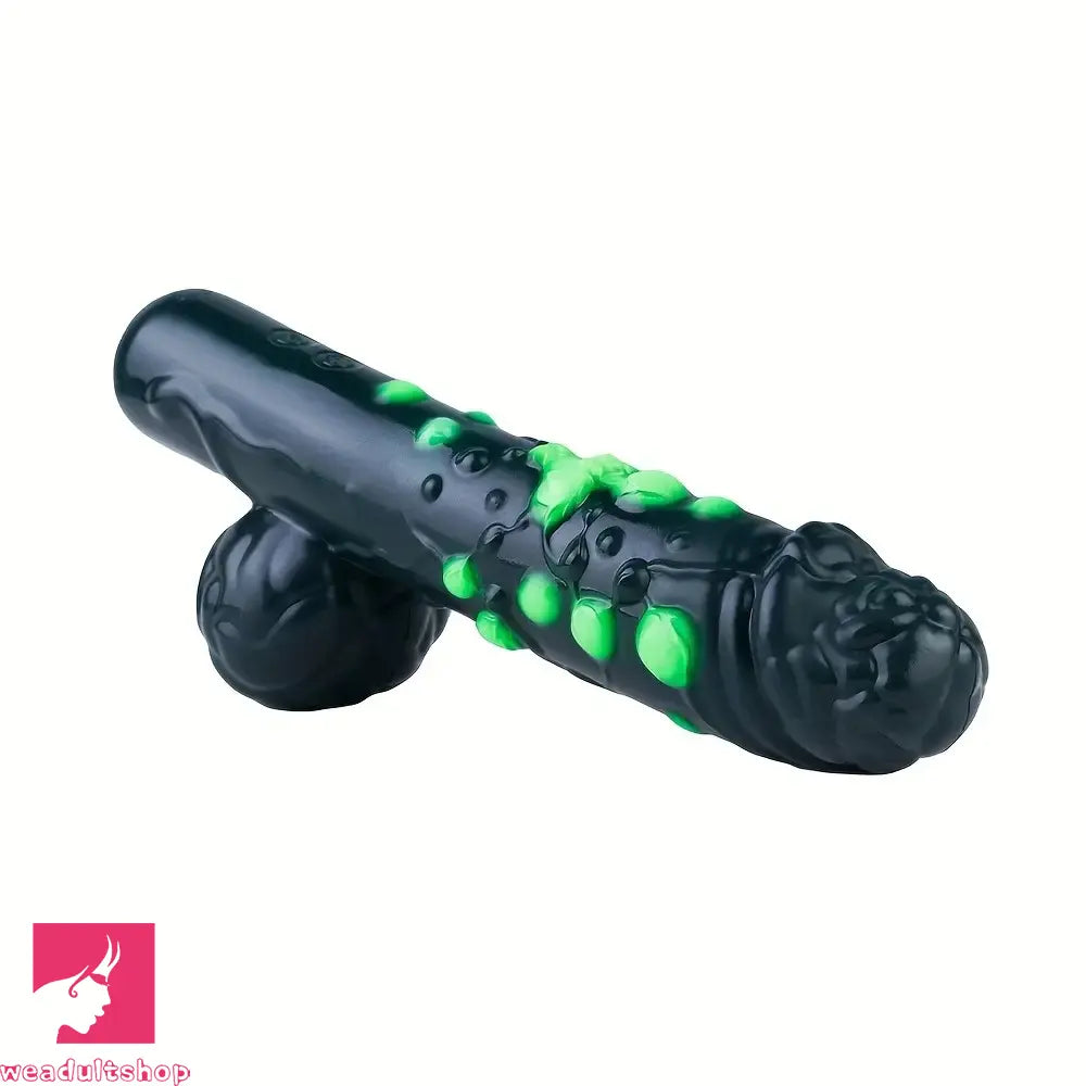 8.46in Liquid Silicone Soft Fantasy Spiked Handle Dildo Handy Masturbator