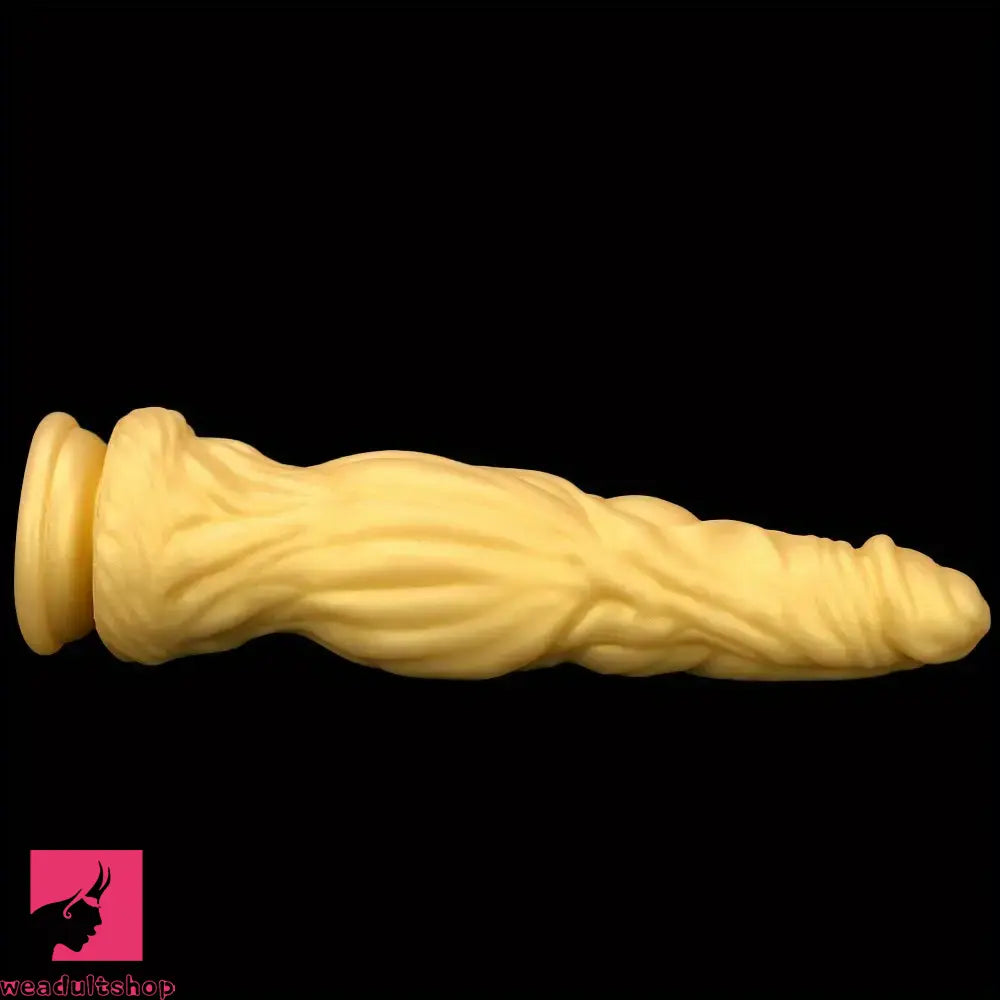 10.23in Golden Silicone Soft Realistic Dildo Adult Male Female Orgasm Sex