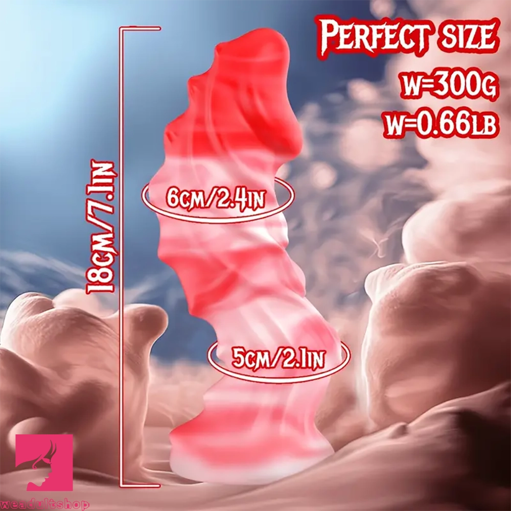 7.1in Big Fantasy Monster Dildo Liquid Silicone Tentacle Soft Anal Dilation