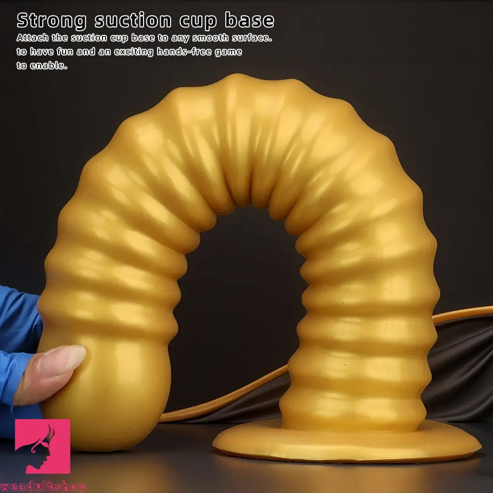 9.64in 11.81in 13.18in Golden Silicone Thread Soft Big Dildo Masturbator