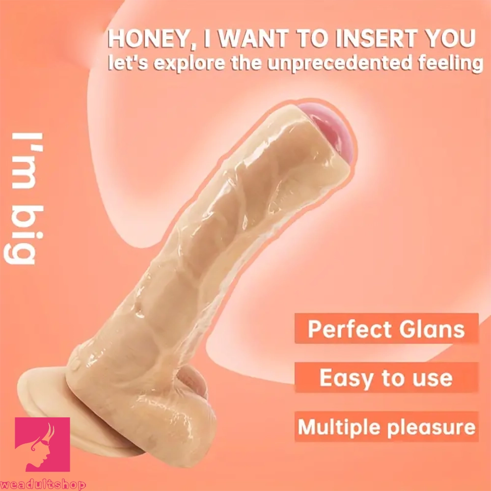 9.25in Foreskin Uncut Realistic Dildo For Vaginal Massage Orgasm Sex