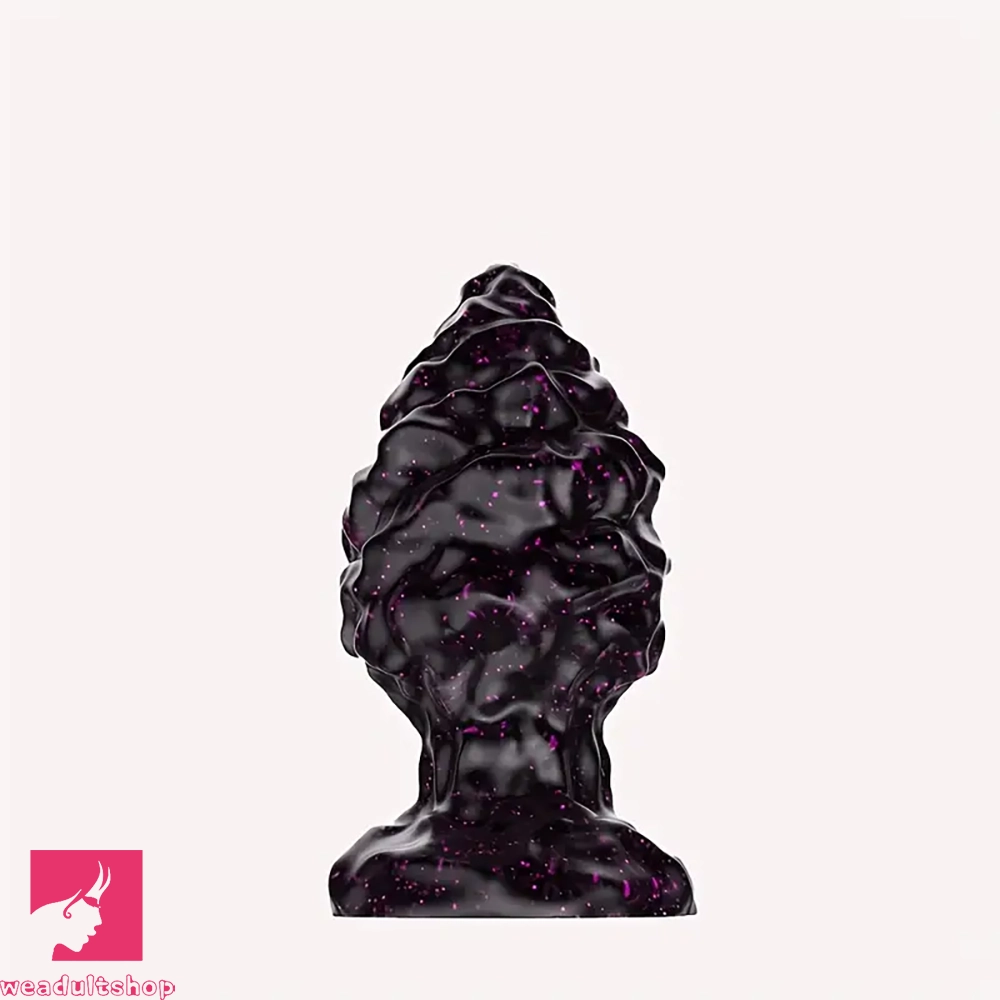 2.95in 4.33in Special-Shaped Silicone Anal Plug Thread Point Mini Dildo