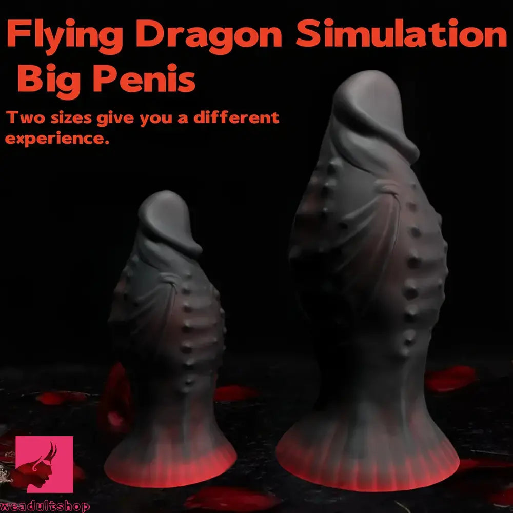 7.87in 9.84in Flying Dragon Spiked Penis Soft Silicone Dildo For G-spot