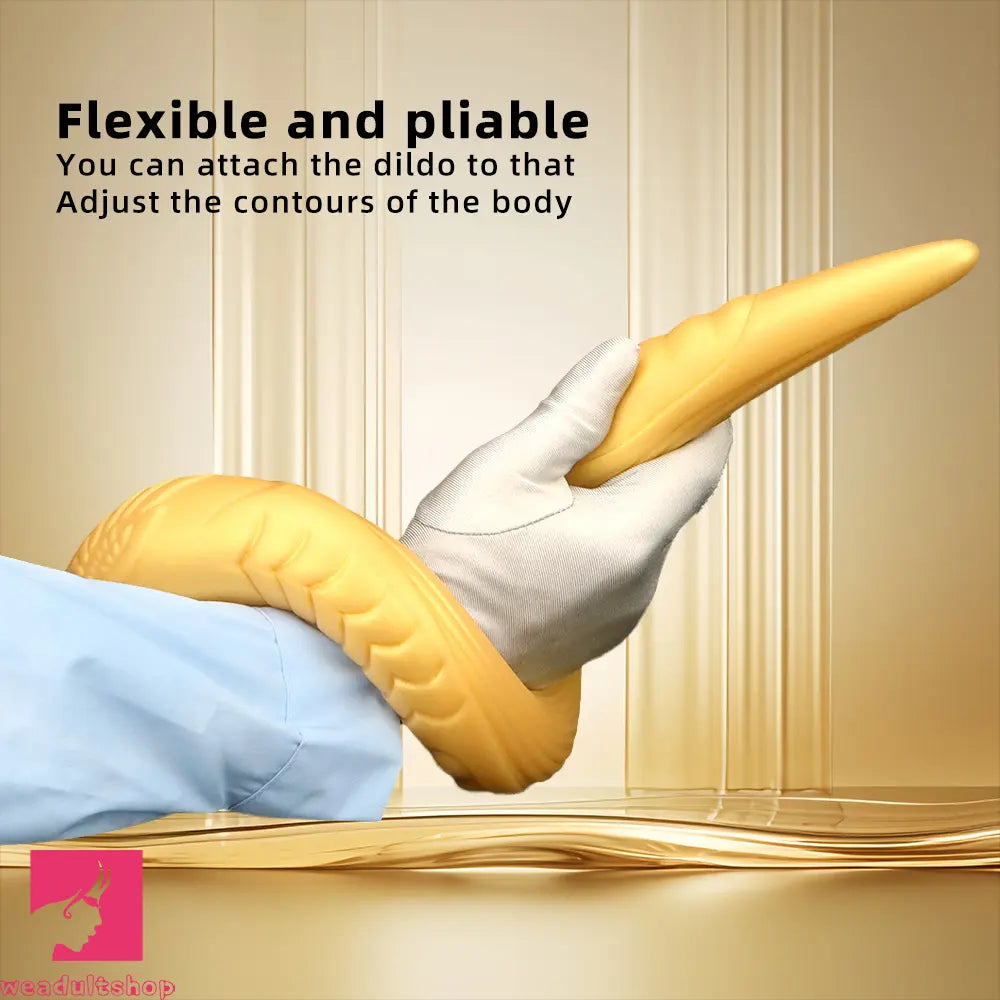 12.2in 16.14in 20.07in Gold Silicone Super Long Anal Dilator Dildo Huge Toy