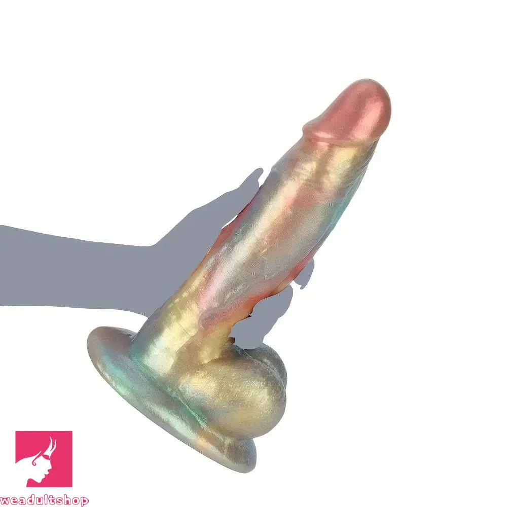 8.46in 9.84in Realistic Rainbow Fantasy Monster Soft Silicone Cock Dildo