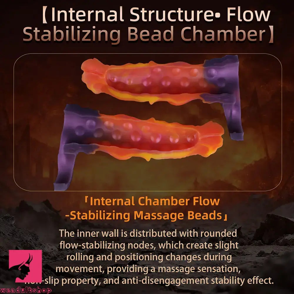 6.85in Warhorse Silhouette Real Melt Mark Texture Cock Dildo Sleeve