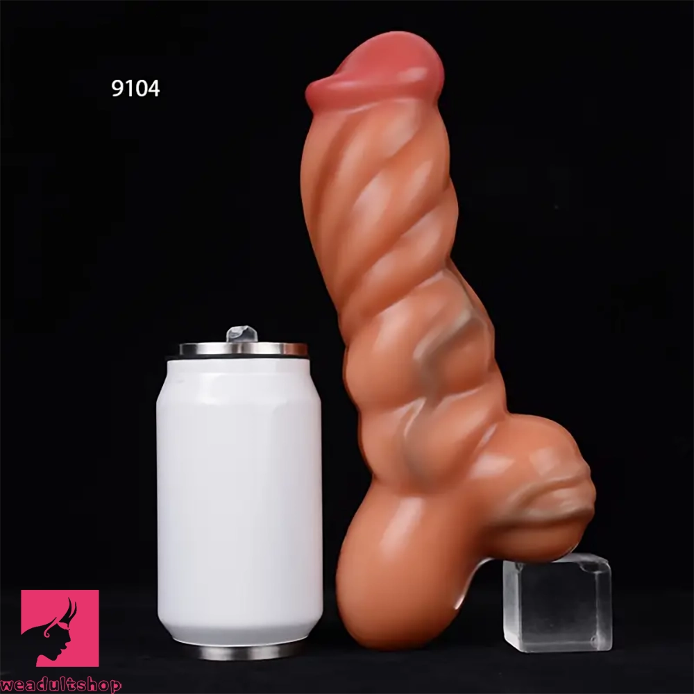 10.26in 10.59in Lifelike Odd Silicone Large Fantasy Dildo Muscle Lines