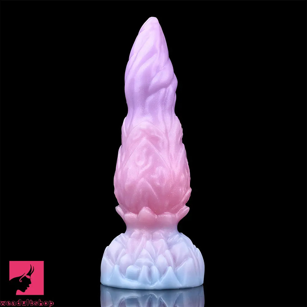 8.14in Squeeze Inflatable Alien Penis Big Fantasy Silicone Dildo For Clit