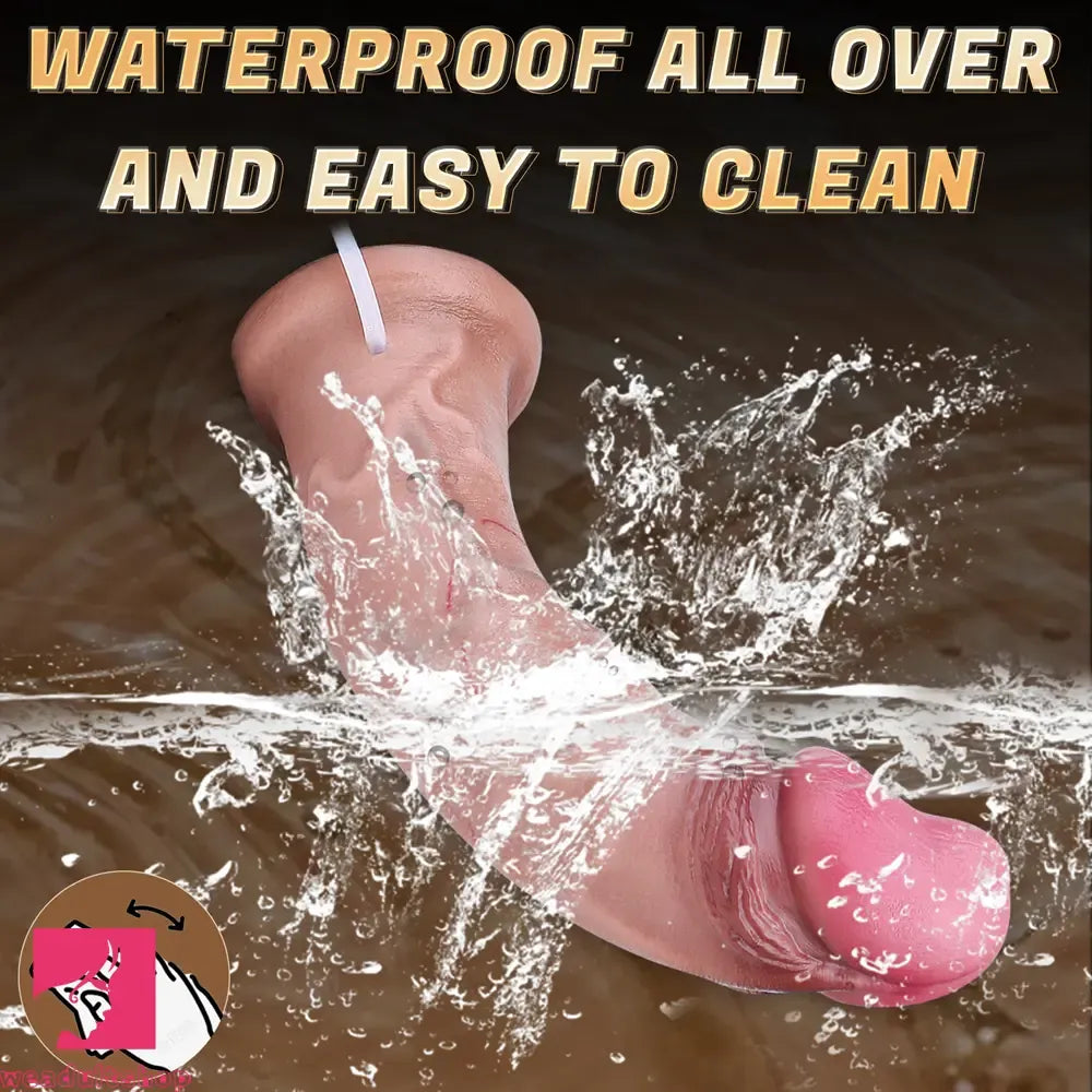 9.84in Double Density Silicone Soft Ejaculating Dildo For Anus Masturbation