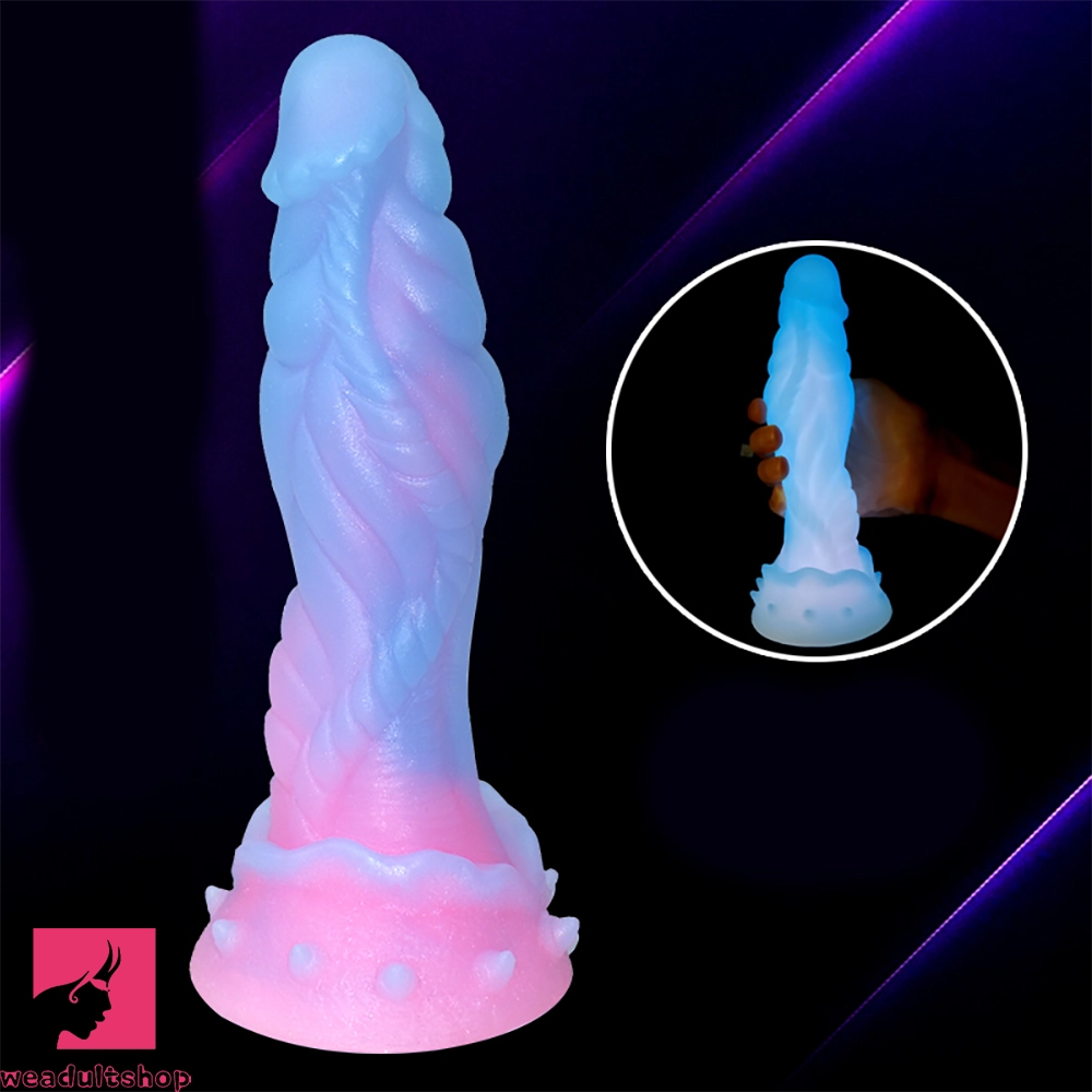 9.44in Silicone Soft Bg Luminous Dildo For Woman Man Prostate Sex Toy