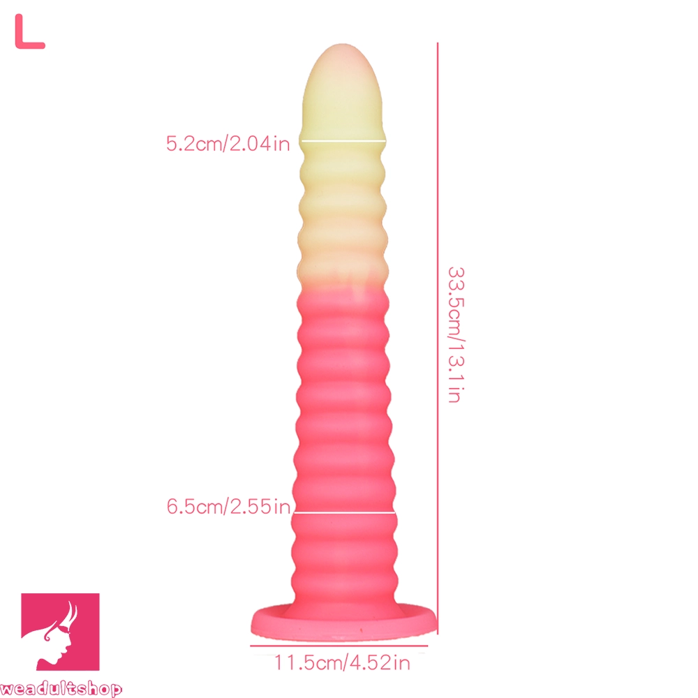 6.69in 9.05in 11in 13.1in Big Silicone Luminous Butt Plug Dildo For Prostate