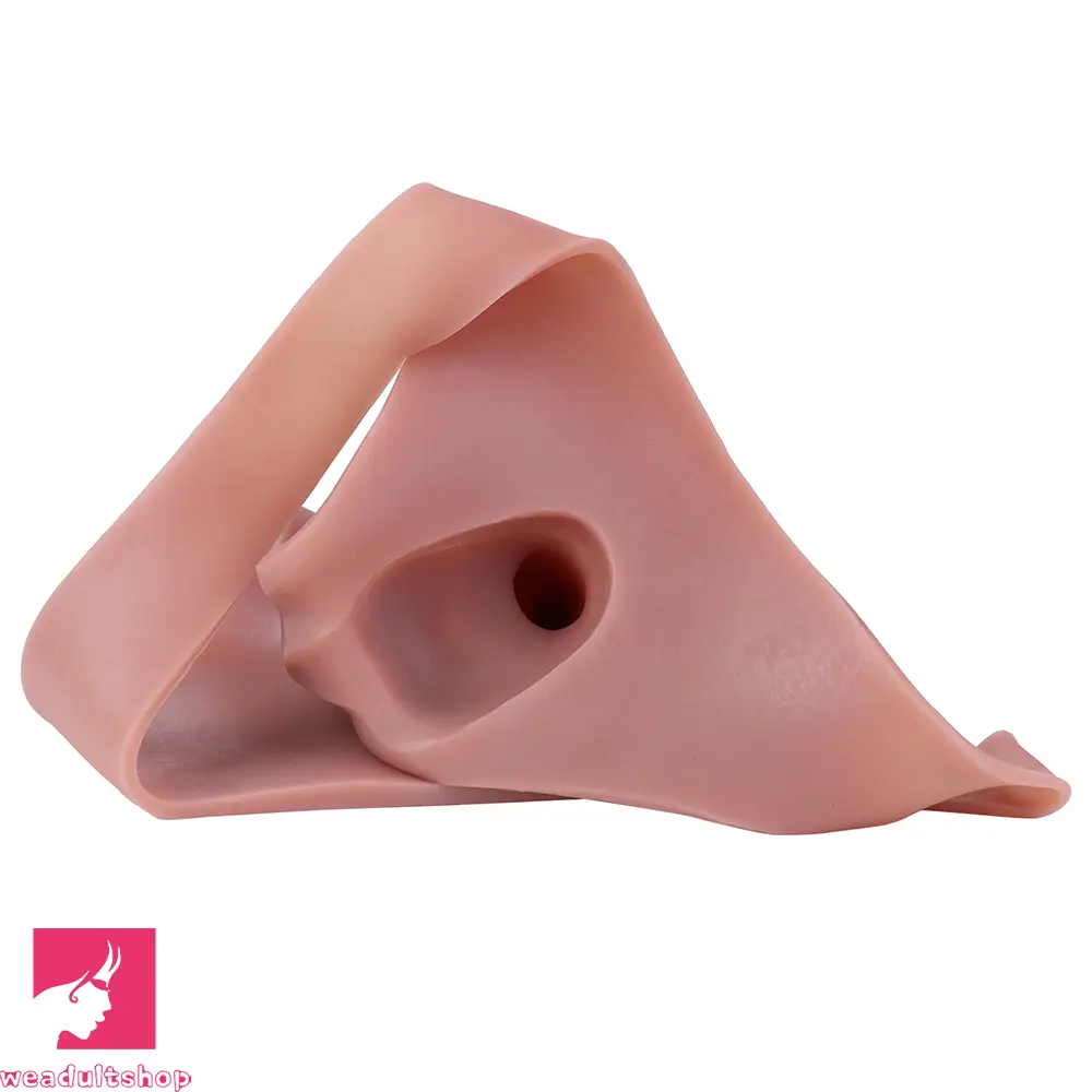 7.48in Wear Hollow Realistic Dildo Pants Silicone Cock Sleeve For Cock