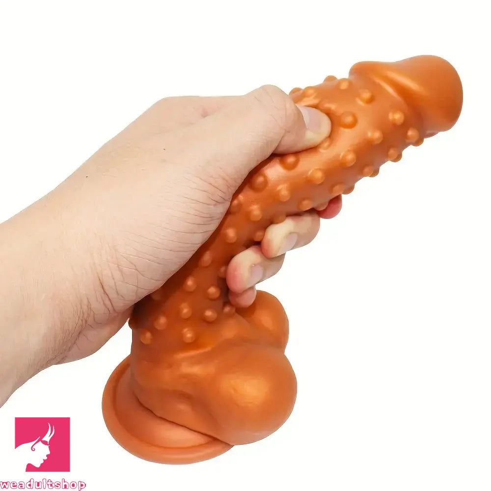 8.27in Silicone Spiked Intimate Vaginal Massager Dildo For Men Couples