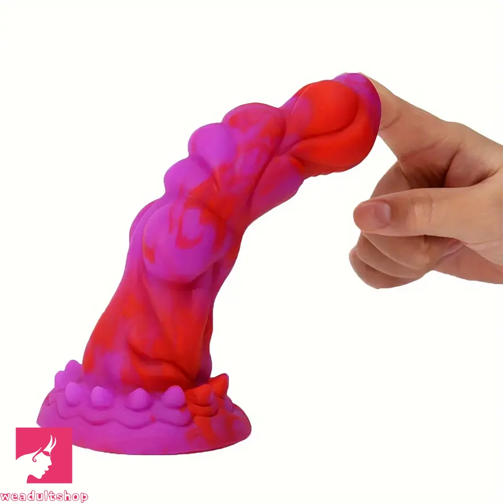 7.28in Monster Design Silicone Anal Dildo Irregular Shape Adult Skin Toy