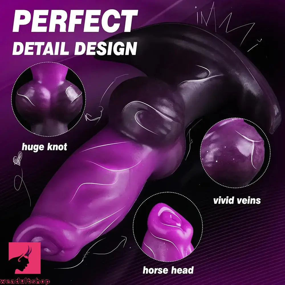 6.8in Inflatable Liquid Silicone Wearable Knot Soft Dildo With Useful T-Base