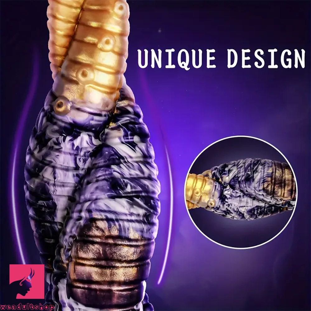 9.84in Striped Silicone Penis Realistic Spiral Fantasy Tentacle Cock Dildo