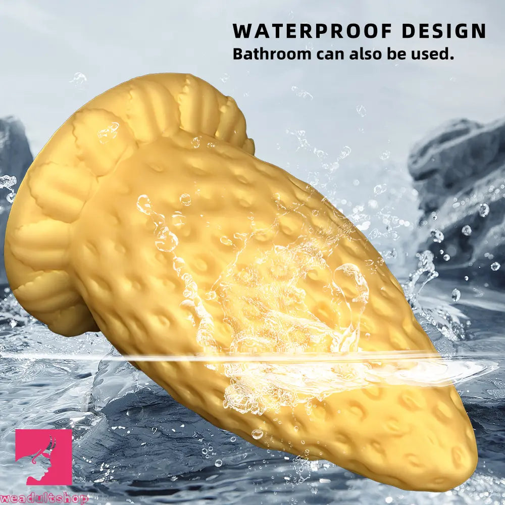 5.9in 8.07in 9.84in Gold Silicone Thick Strawberry Penis Anal Plug Dildo