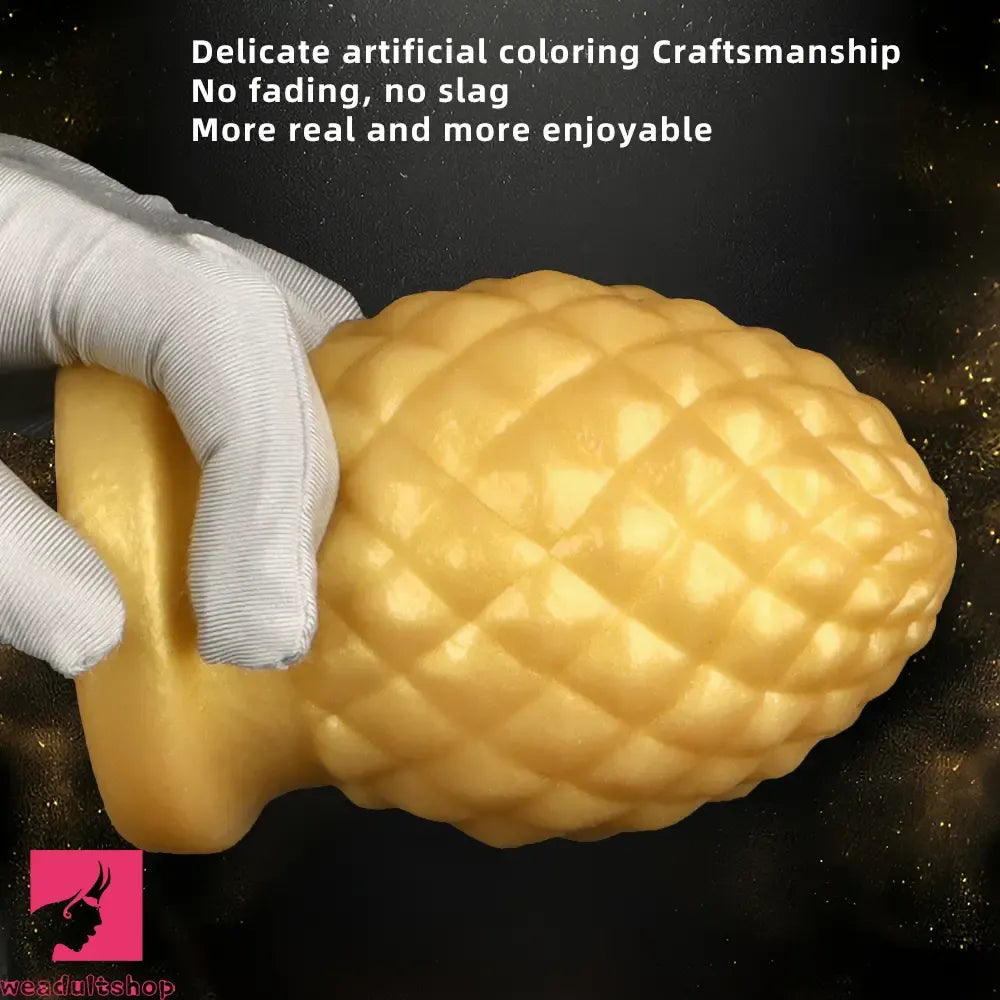 2.95in 4.52in Newbie Gold Silicone Soft Suction Cup Mini Anal Plug Dildo