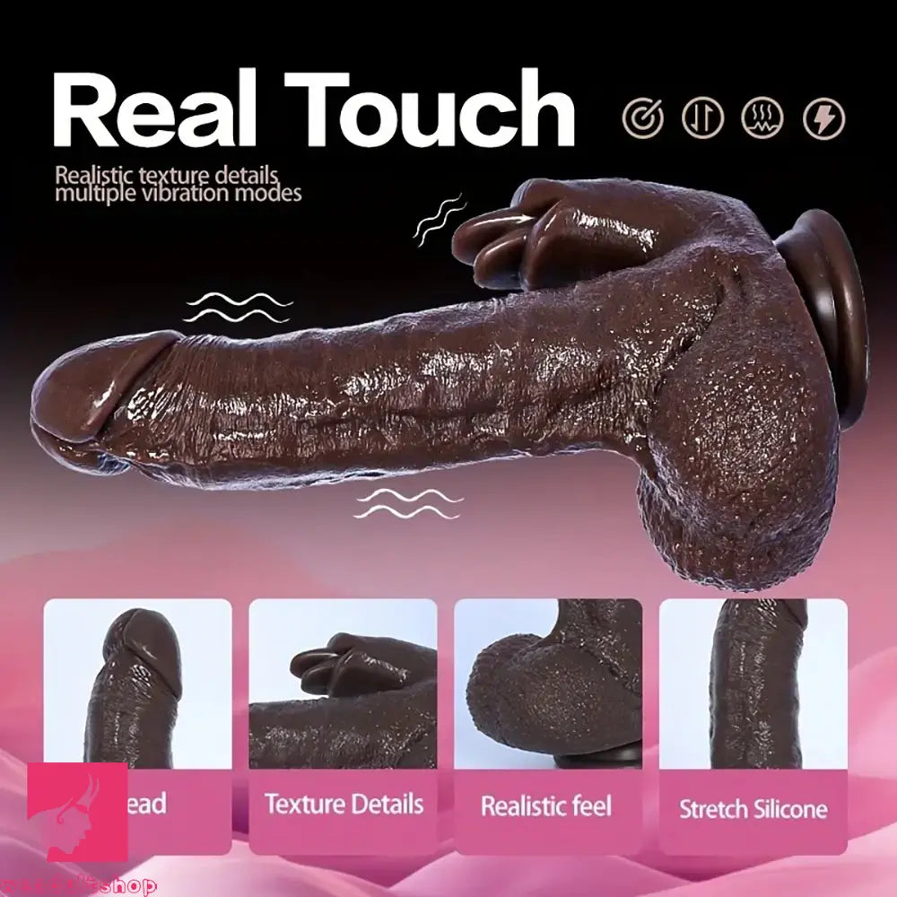 8.82in Compact Electric Heating Vibrating Auto Dildo With Realistic Prostate