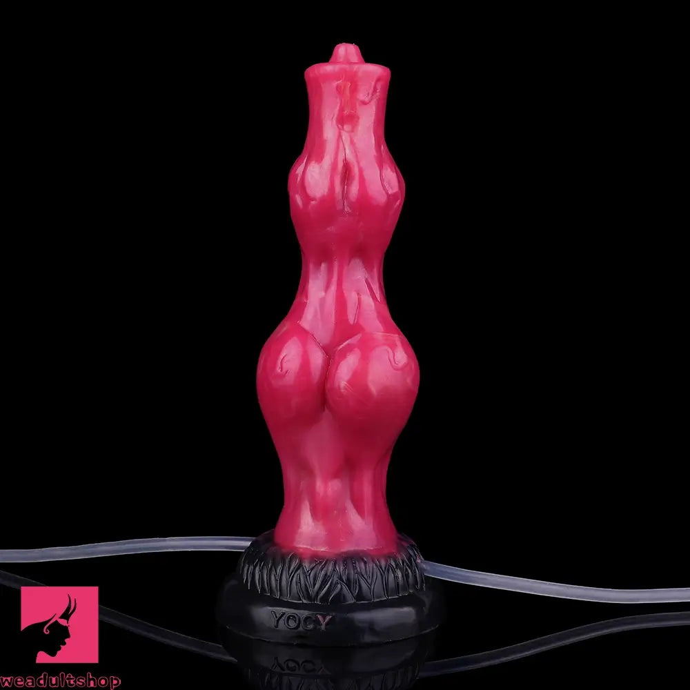 8.11in Dog Knot Silicone Soft Big Ejaculating Dildo G-Spot Stimulato Cock