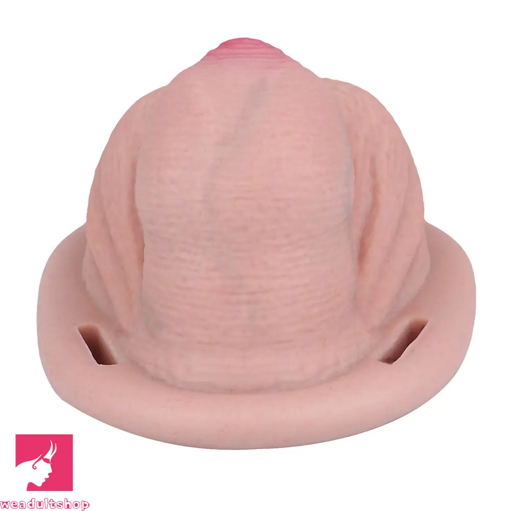 2.36in Silicone Soft Mini Cock Cage Strap on Chastity Dildo With Lock