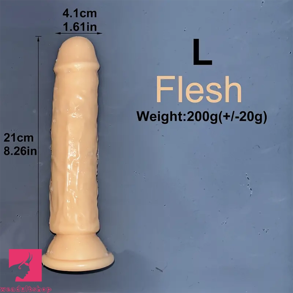 6.1in 6.7in 7.48in 8.26in 9.05in Soft Realistic Jelly Transparent Prostate Dildo