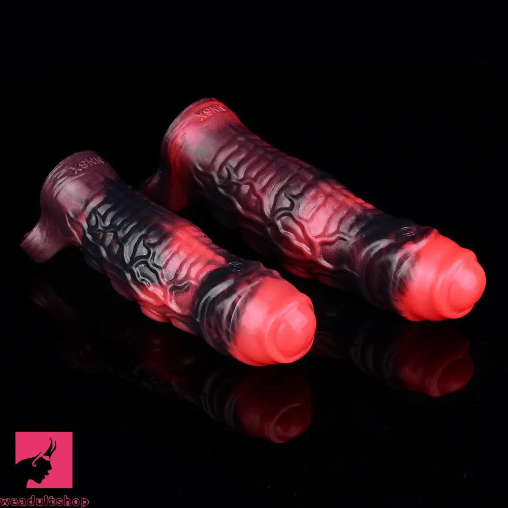 5.98in 7.09in Silicone Tentacle Sleeve Knot Vibrating Hollow Female Dildo