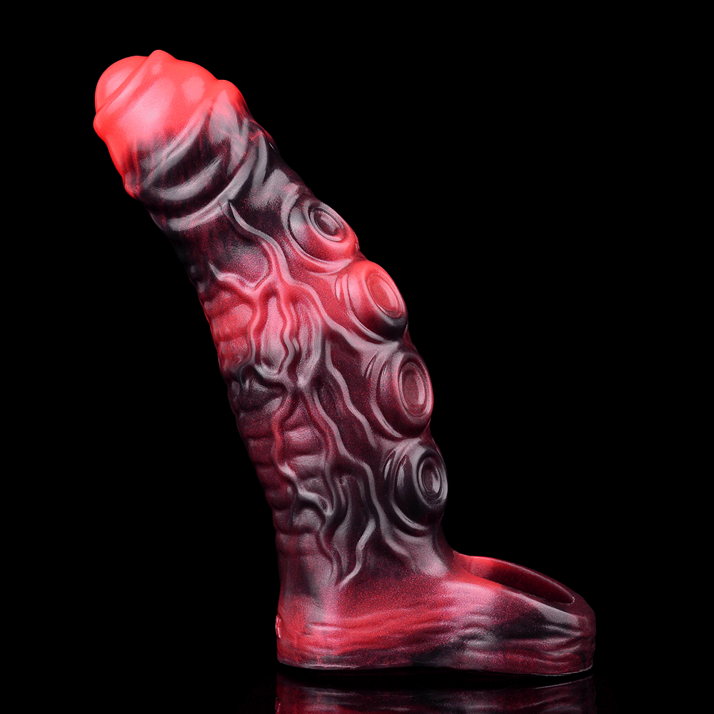 5.98in 7.09in Silicone Tentacle Sleeve Knot Vibrating Hollow Female Dildo